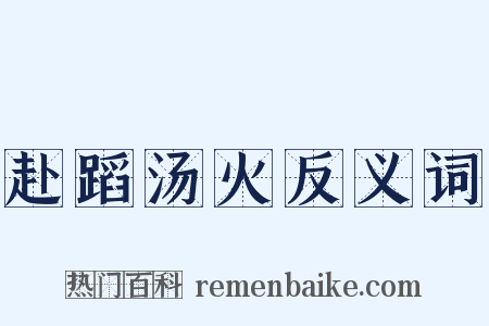 赴蹈汤火反义词是什么意思的图片